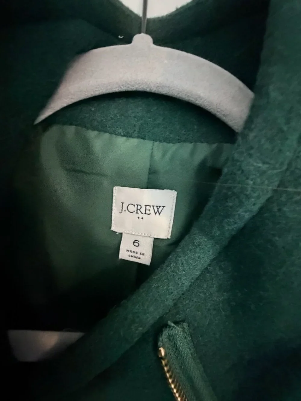 J.Crew Factory City Coat (6, Dark Forest Green) - Picture 6 of 9